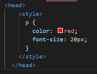 code for in head styling